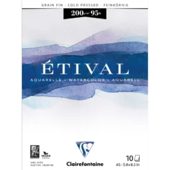 Clairefontaine ETIVAL Aquarellblock 200 g, feinkörnig