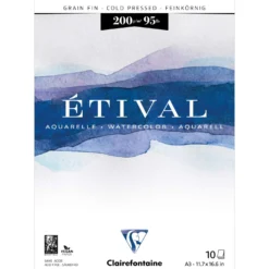Clairefontaine ETIVAL Aquarellblock 200 g, feinkörnig