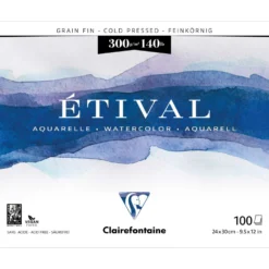 Clairefontaine ETIVAL Aquarellblock, Feinkorn