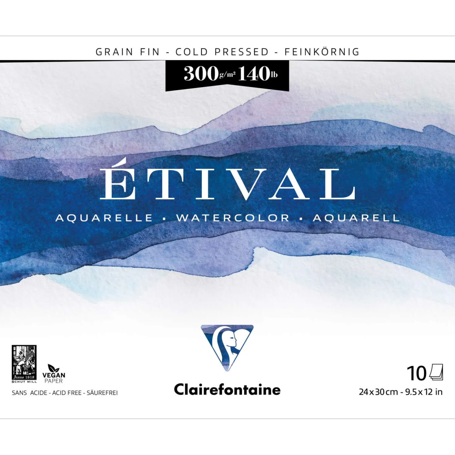 Clairefontaine ETIVAL Aquarellblock, Feinkorn