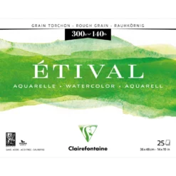 Clairefontaine ETIVAL Aquarellblock, Rau