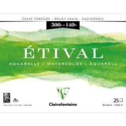 Clairefontaine ETIVAL Aquarellblock, Rau