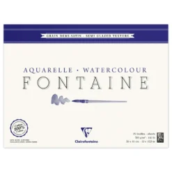 Clairefontaine FONTAINE Aquarellblock halbsatiniert