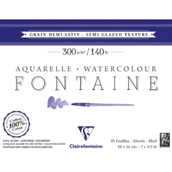 Clairefontaine FONTAINE Aquarellblock halbsatiniert