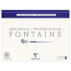 Clairefontaine FONTAINE Aquarellblock halbsatiniert