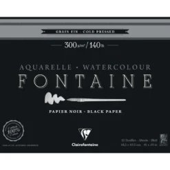 Clairefontaine FONTAINE Aquarellblock Noir