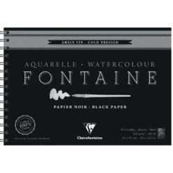 Clairefontaine FONTAINE Aquarellblock Noir