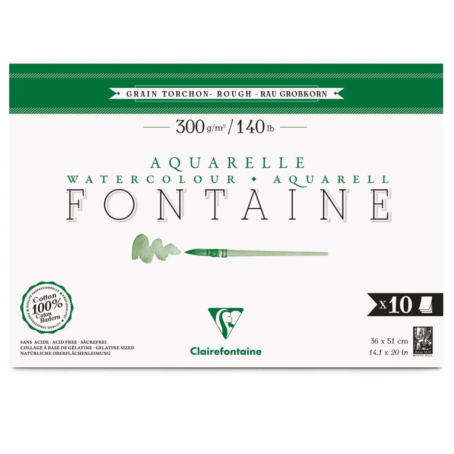 Clairefontaine FONTAINE Aquarellpapier Grobkorn