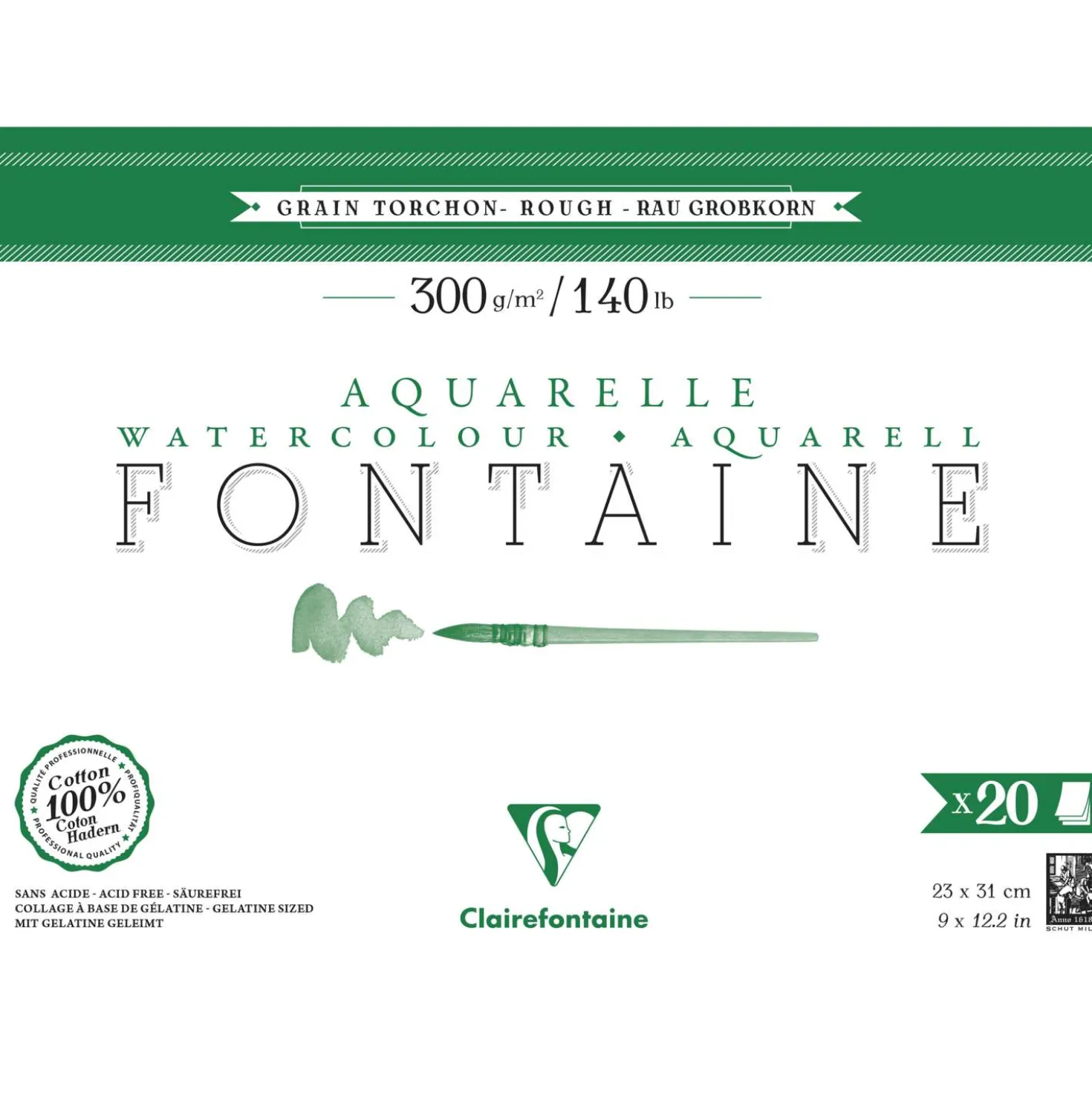 Clairefontaine FONTAINE Aquarellpapier Grobkorn