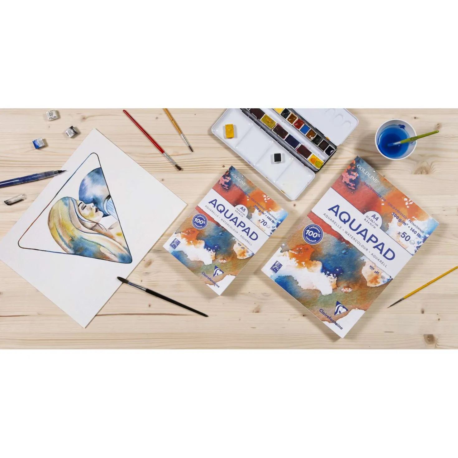 Clairefontaine Goldline Aquapad Spiralblock
