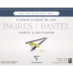 Clairefontaine Ingres Pastellblock, weiß