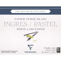 Clairefontaine Ingres Pastellblock, weiß