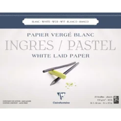 Clairefontaine Ingres Pastellblock, weiß