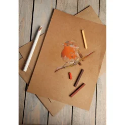 Clairefontaine Kraftpapier Natur, Skizzenbuch mit Doppelspirale