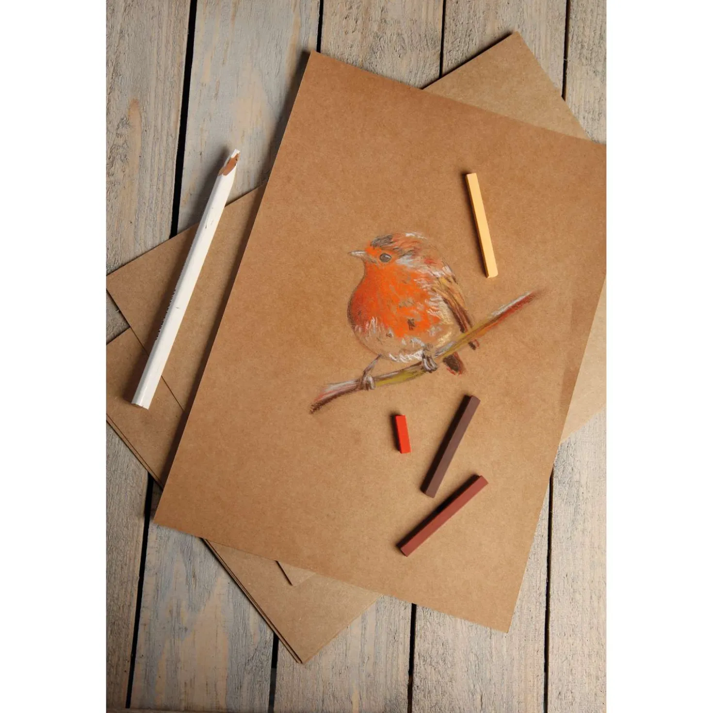 Clairefontaine Kraftpapier Natur, Skizzenbuch mit Doppelspirale