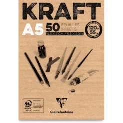 Clairefontaine Kraftpapier-Block, 120 g/qm