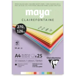 Clairefontaine MAYA farbiger Fotokarton-Block