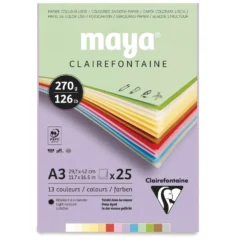 Clairefontaine MAYA farbiger Fotokarton-Block