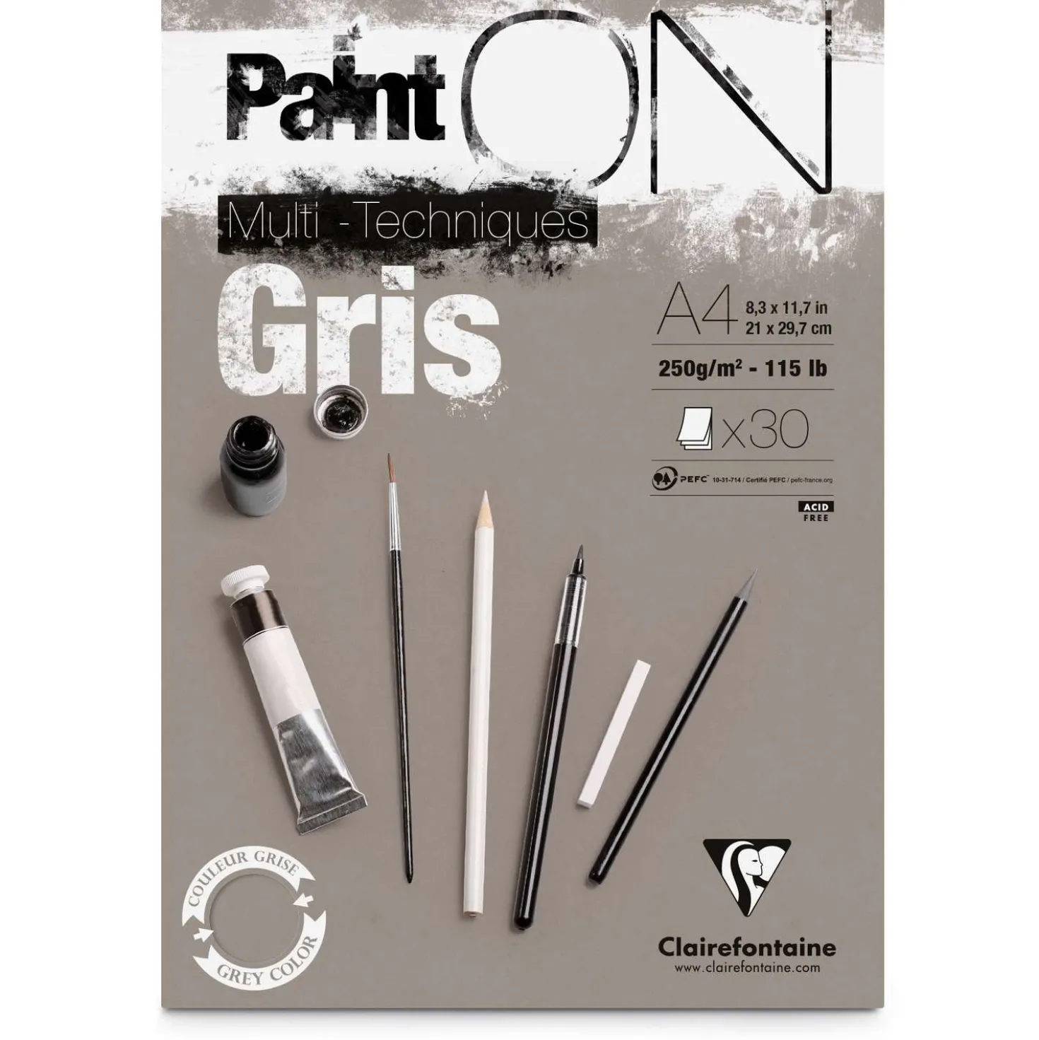 Clairefontaine Paint ON, grau