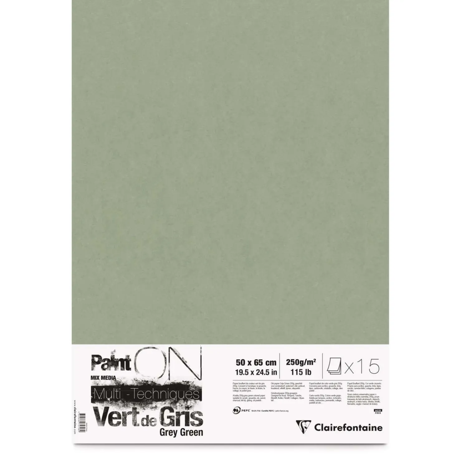 Clairefontaine Paint ON, grüngrau