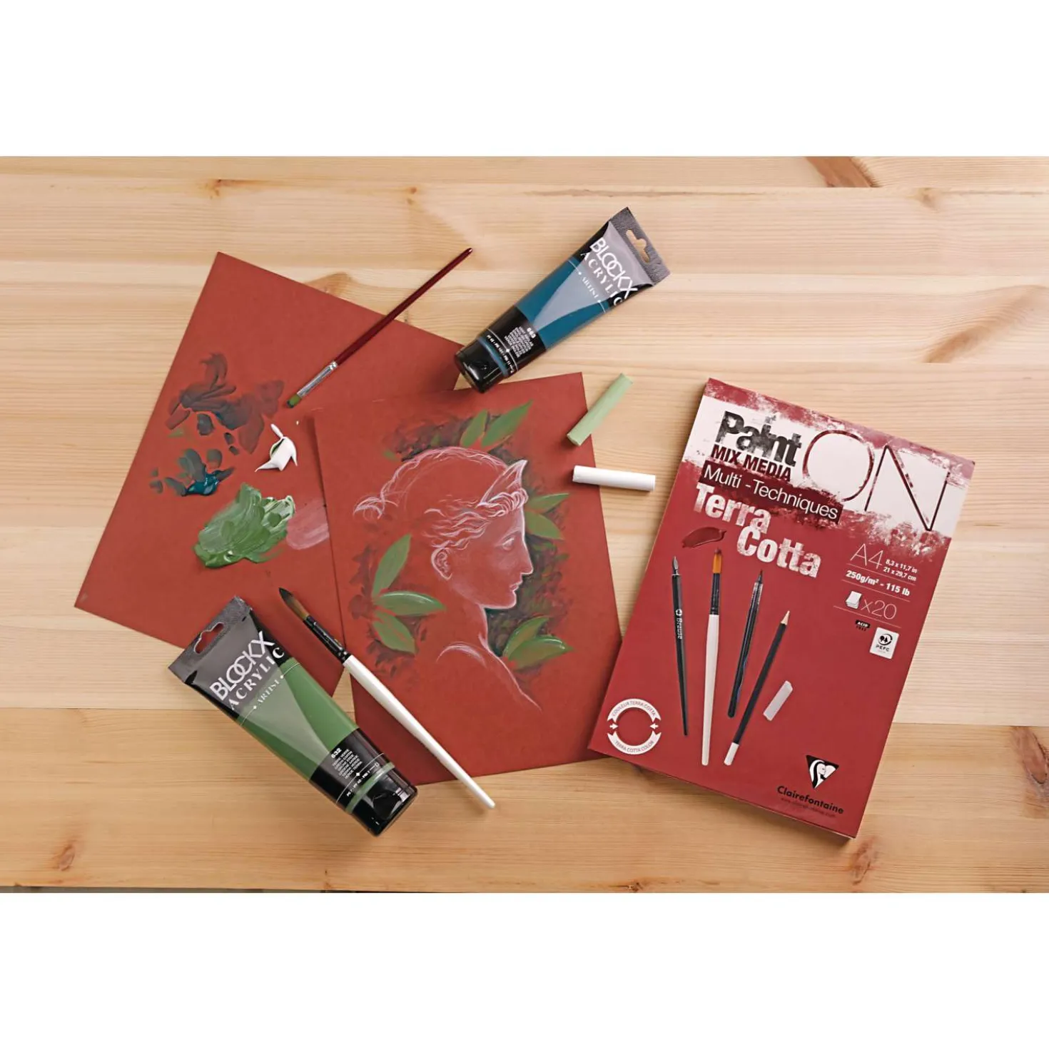 Clairefontaine Paint ON Terrakotta