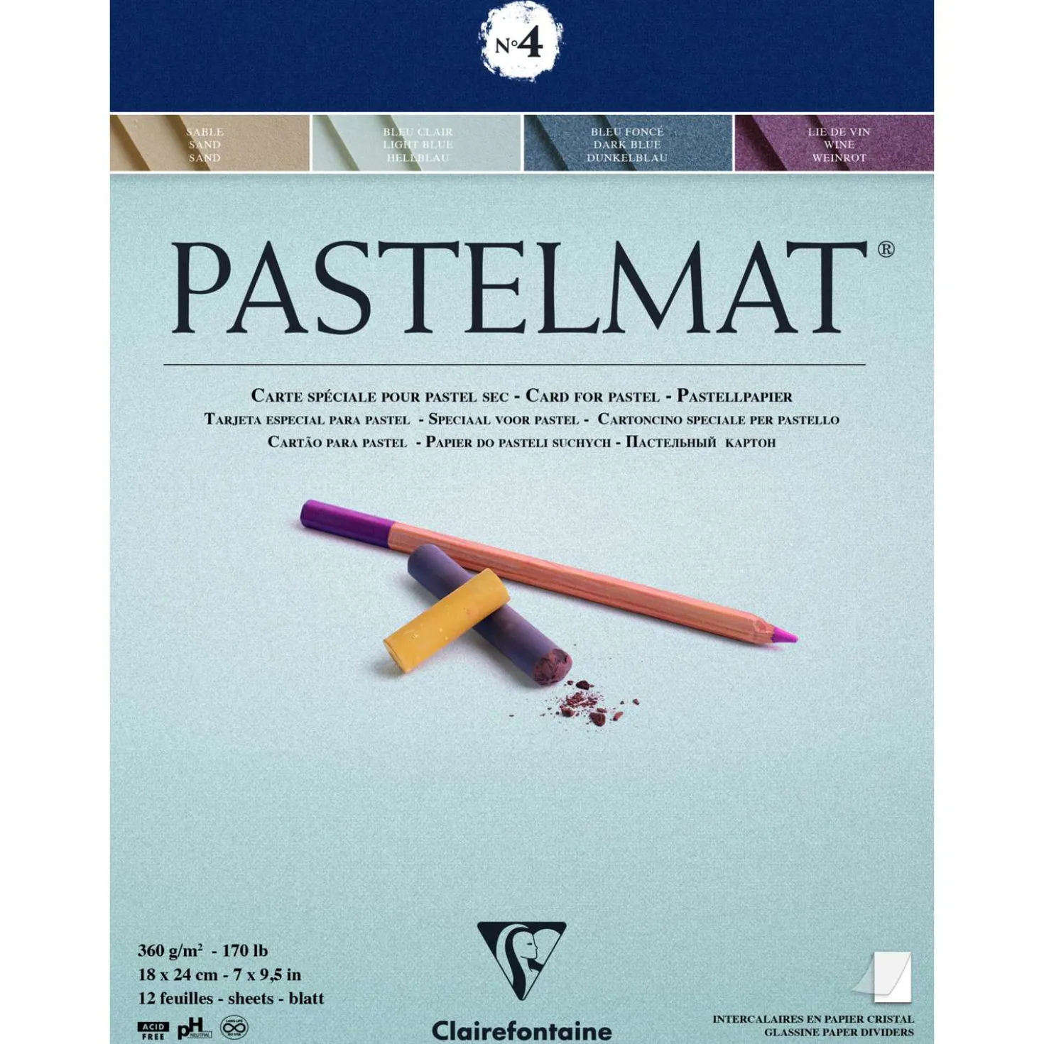 Clairefontaine PASTELMAT® Pastellblock, Version 4