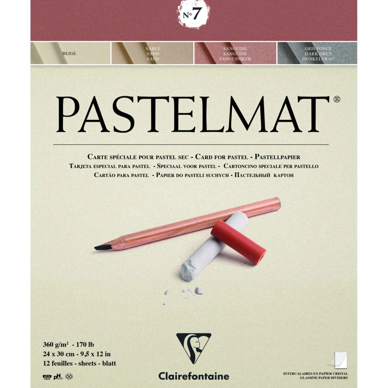 Clairefontaine PASTELMAT® Pastellblock N° 7