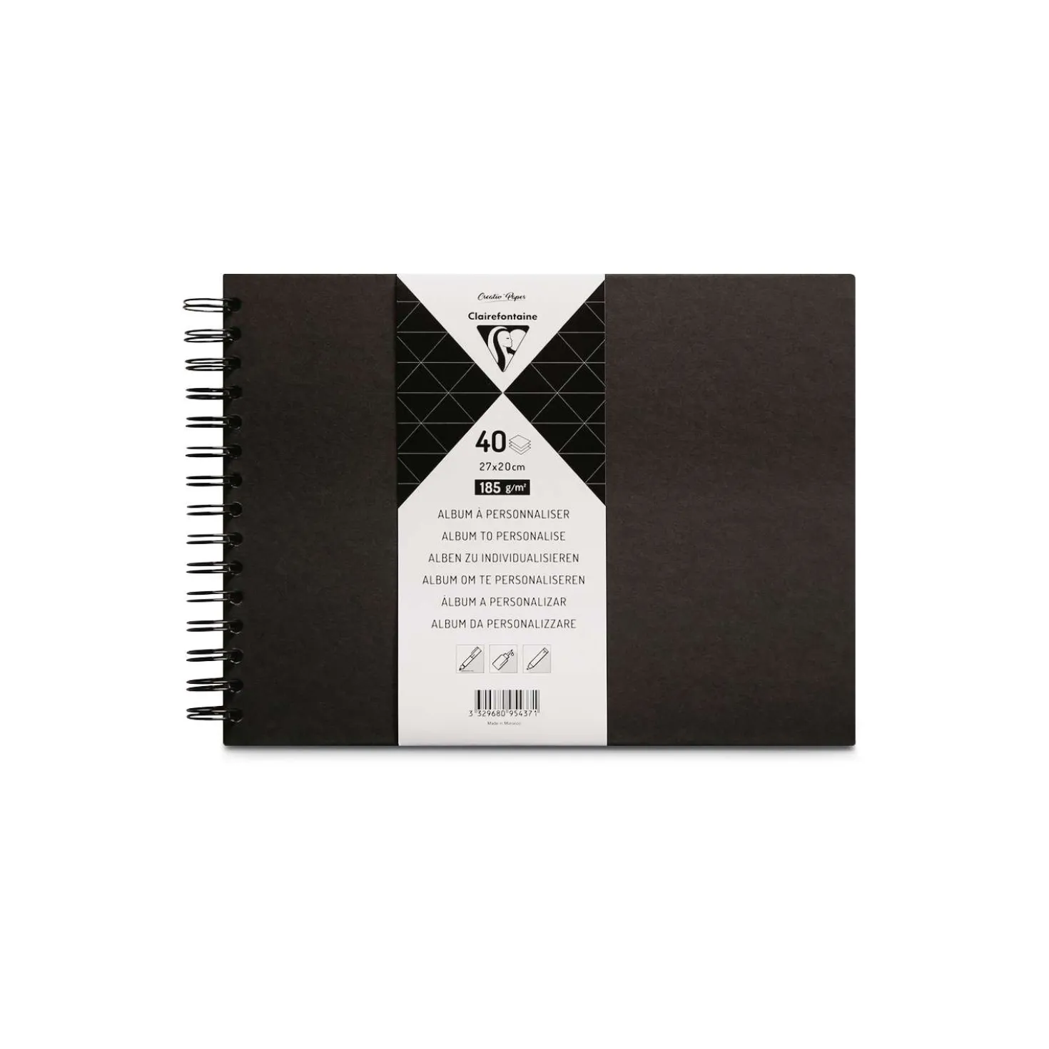 Clairefontaine schwarzes Spiralalbum zum Individualisieren