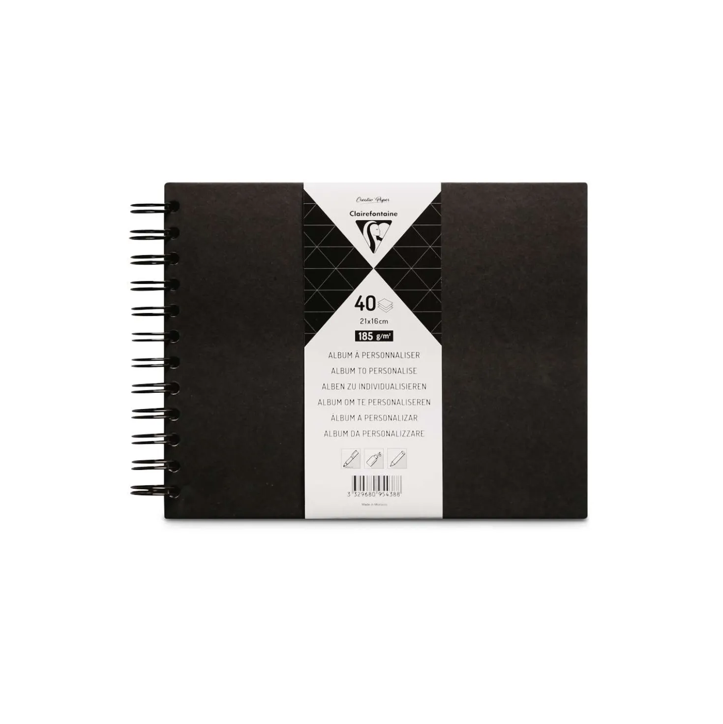 Clairefontaine schwarzes Spiralalbum zum Individualisieren