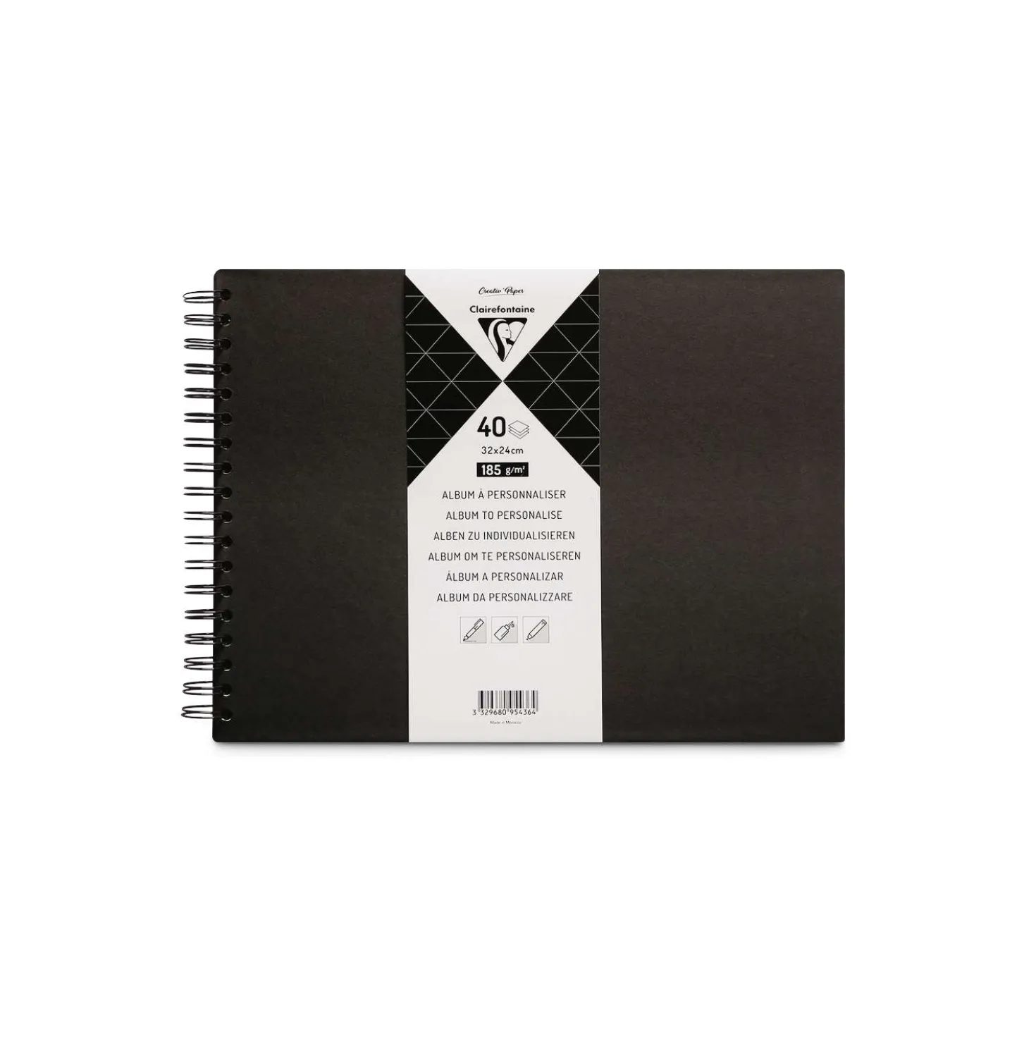 Clairefontaine schwarzes Spiralalbum zum Individualisieren