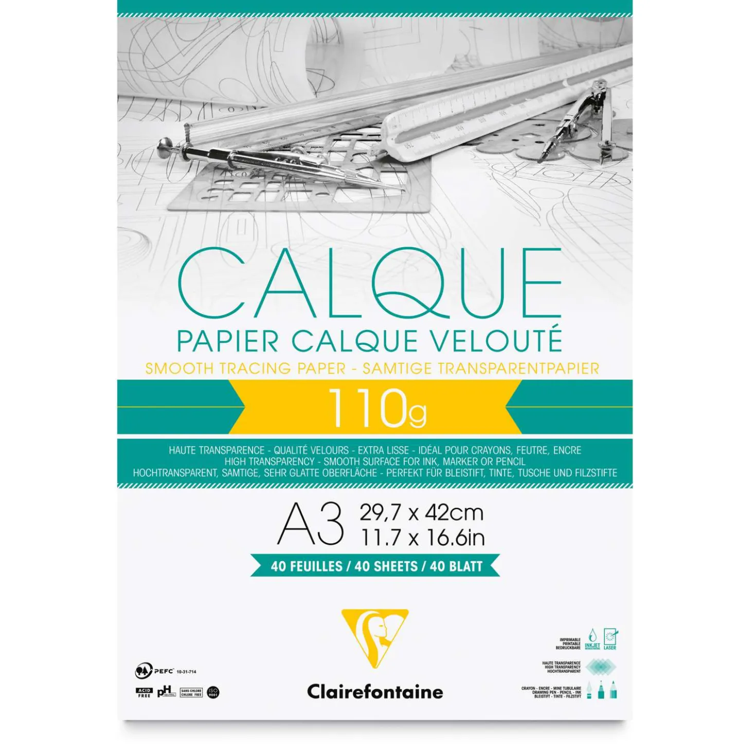 Clairefontaine Transparentpapier Calque