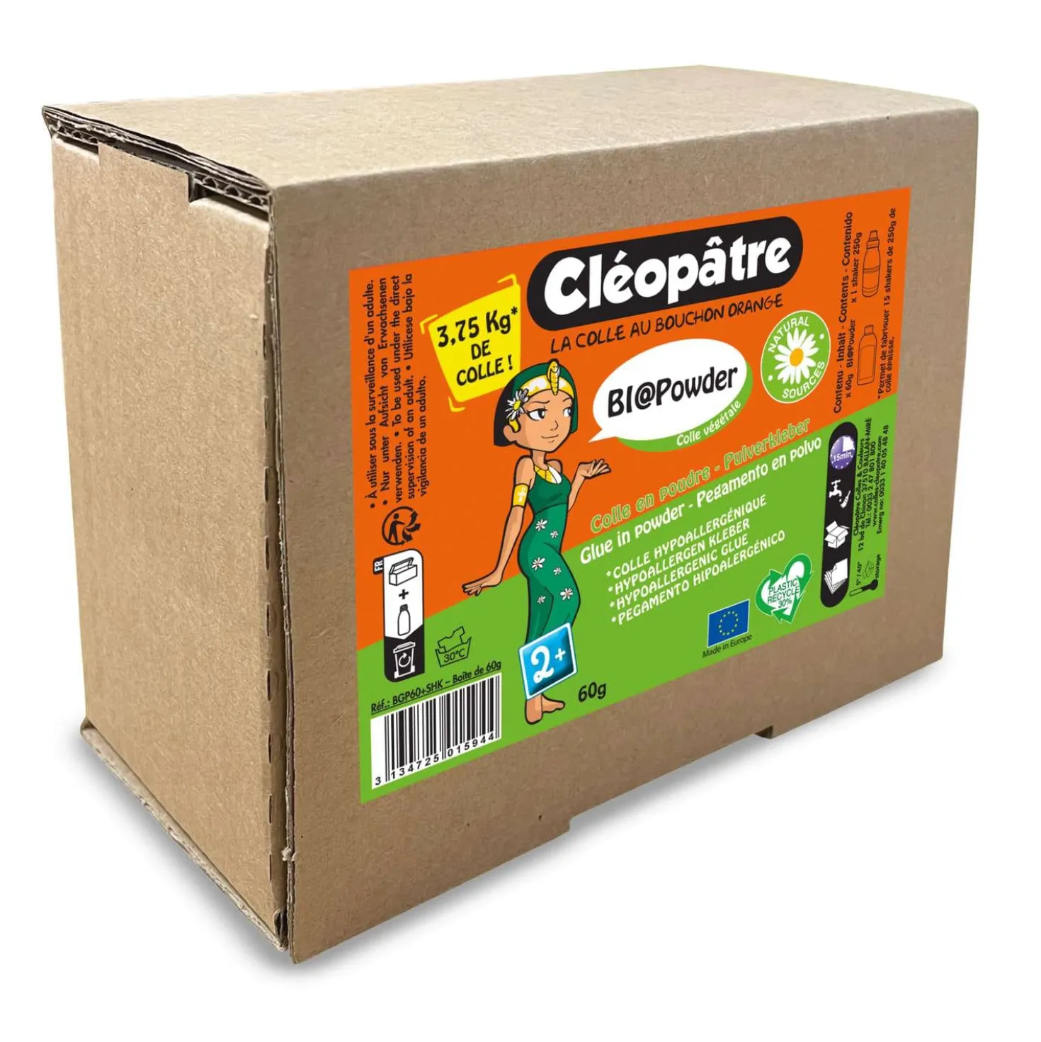 Cléopâtre BIOPulverkleber-Konzentrat mit Shaker
