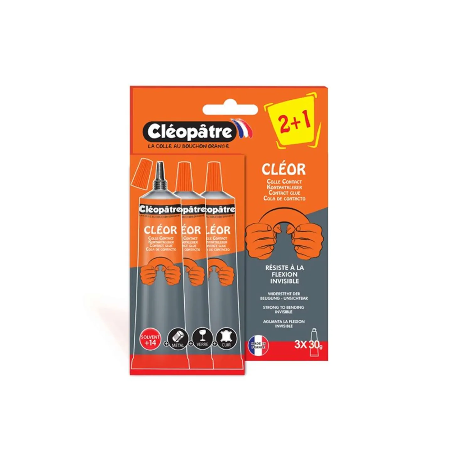 Cléopâtre Cléor Kontaktkleber, 3 x 30 g