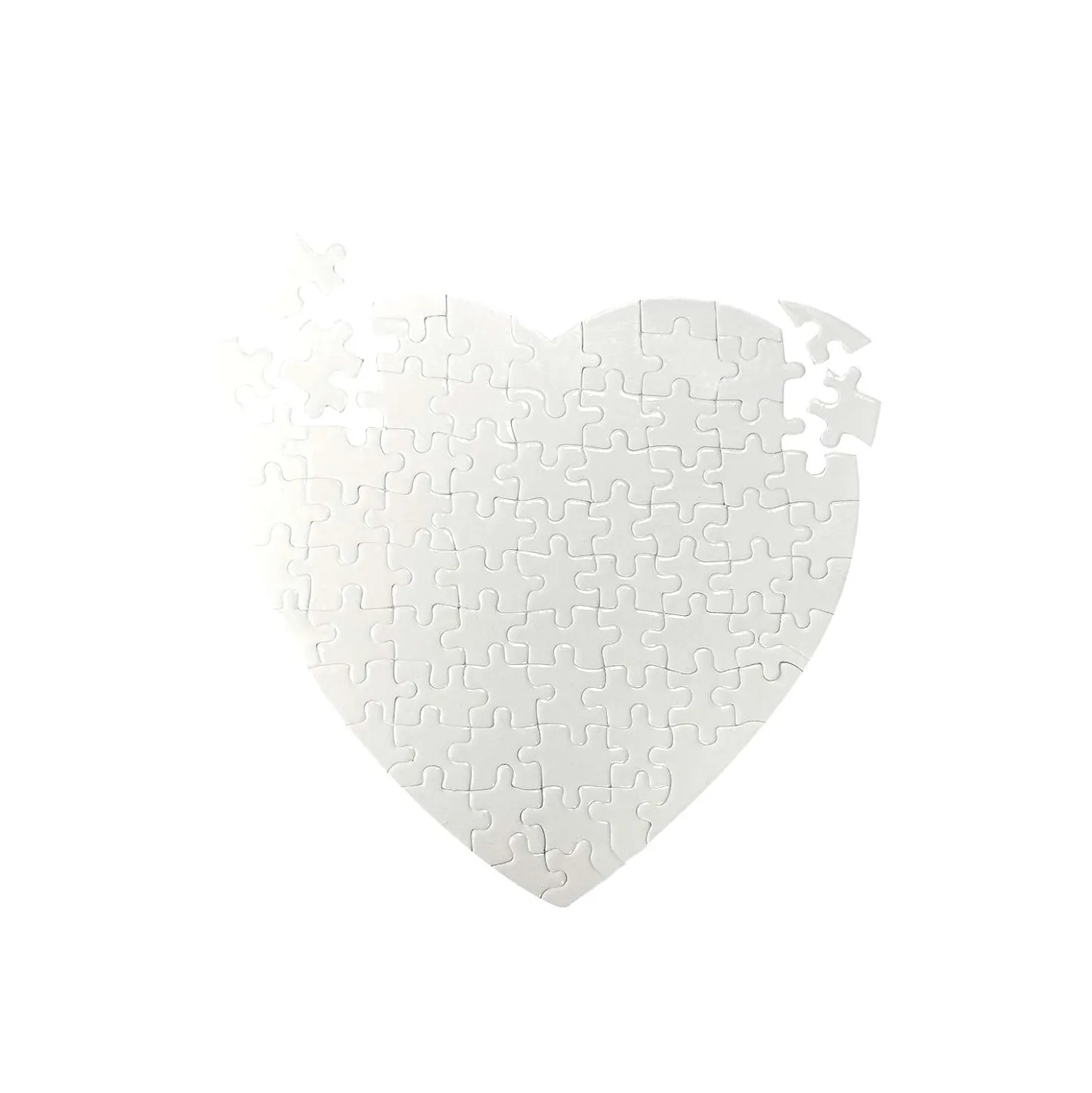 Cléopâtre Herzpuzzle 80 Teile, 19 × 19 × 0,2 cm, Weiß