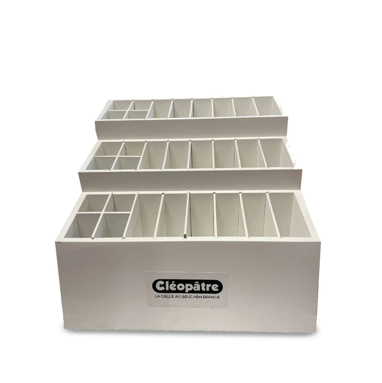 Cléopâtre® Holz-Pinseldisplay, 24 Fächer, 33 x 33 x 31 cm