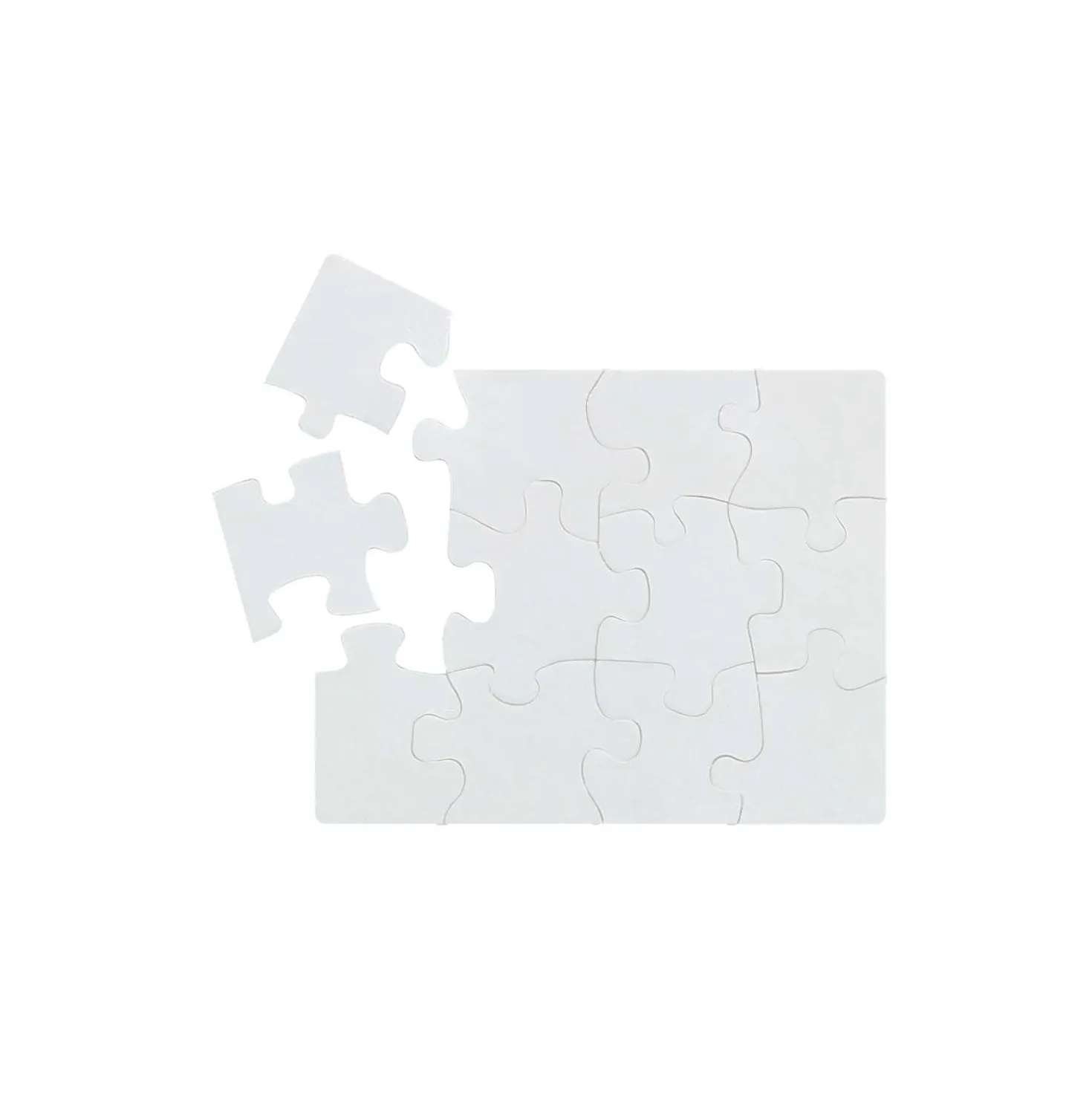 Cléopâtre rechteckeckiges Puzzle 12 Teile 19 x 24 x 0,2 cm Weiß