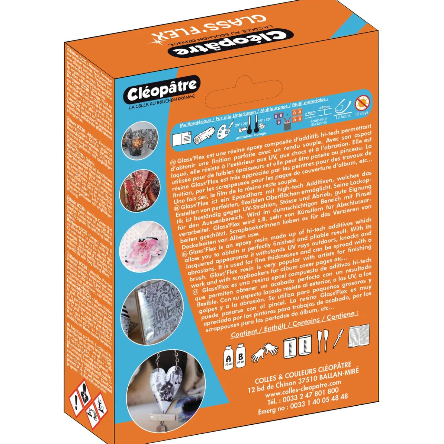 Cléopâtre Résine Glass 100 Epoxid-Überzugsharz