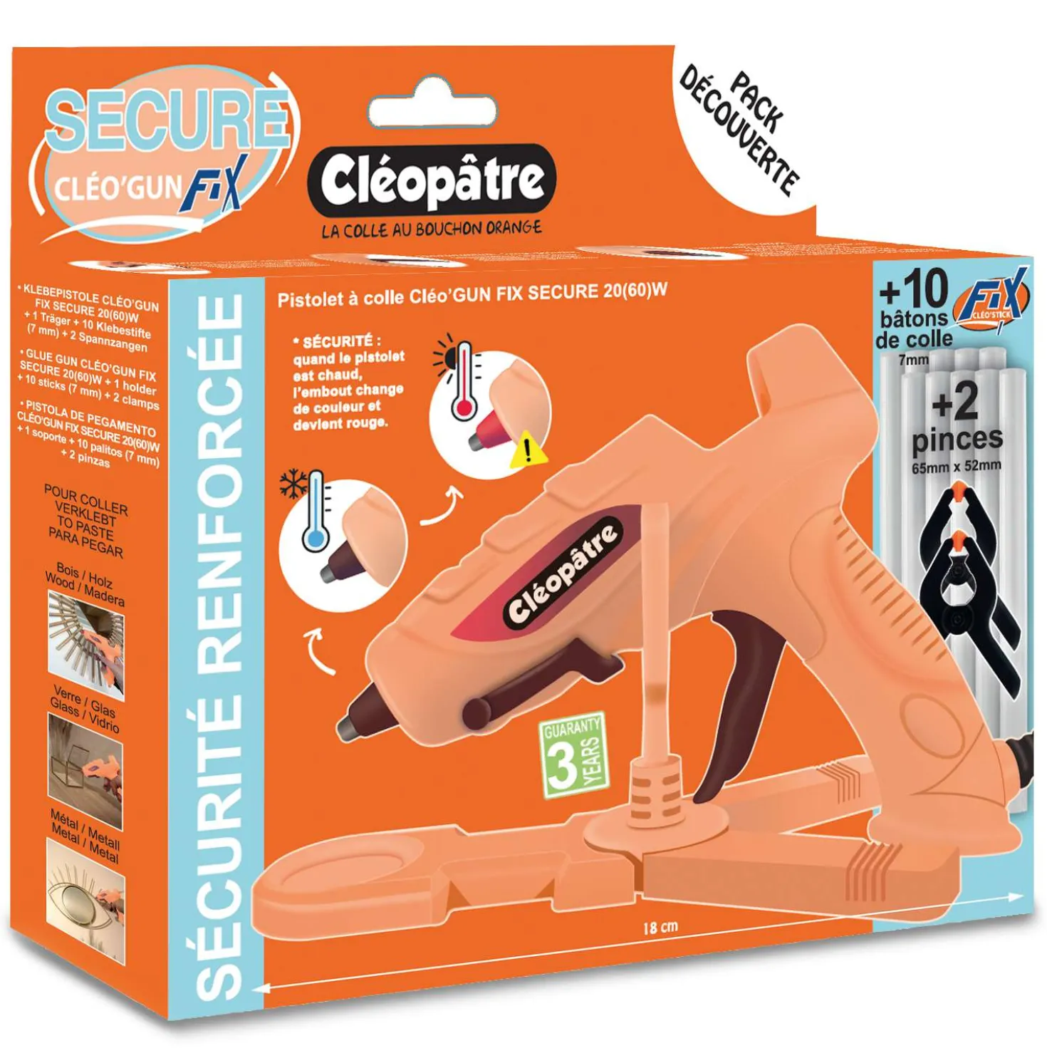 Cléopâtre SECURE CLÉO´GUN FIX Klebepistole, Set