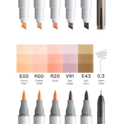COPIC® Ciao Portrait 6er Sets, 5 Marker + Multiliner