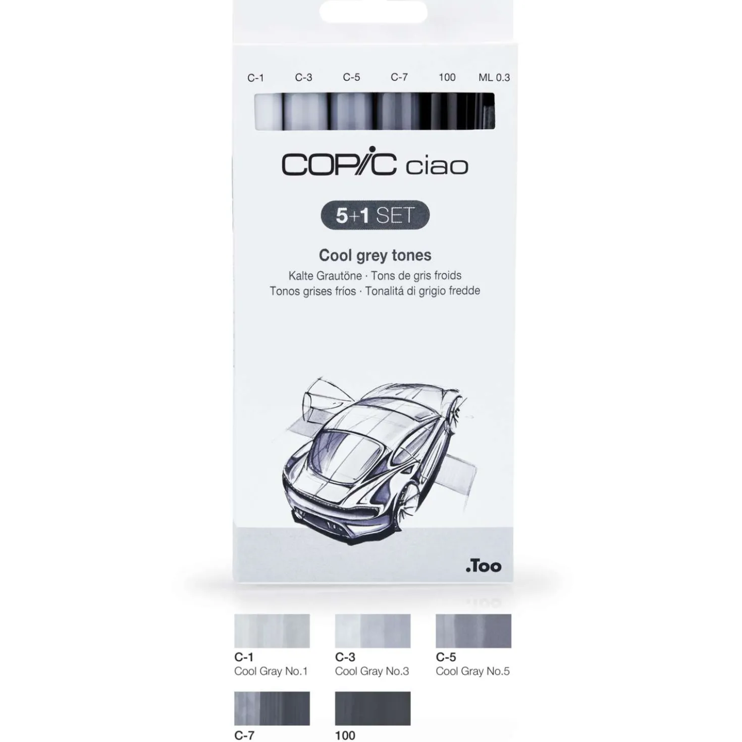COPIC® ciao 5+1 Set, Grautöne