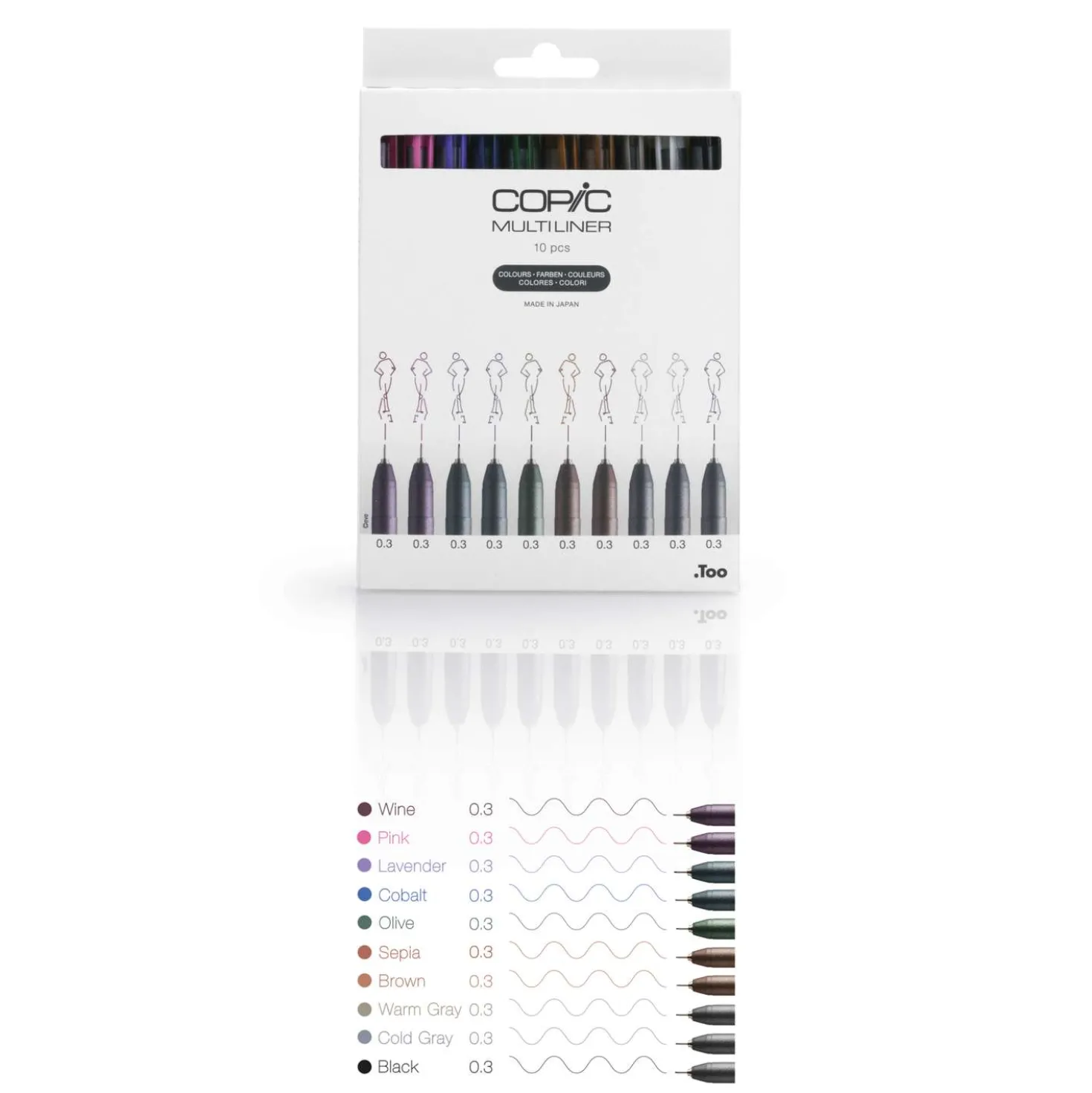 COPIC® Multiliner 10er-Set, farbig