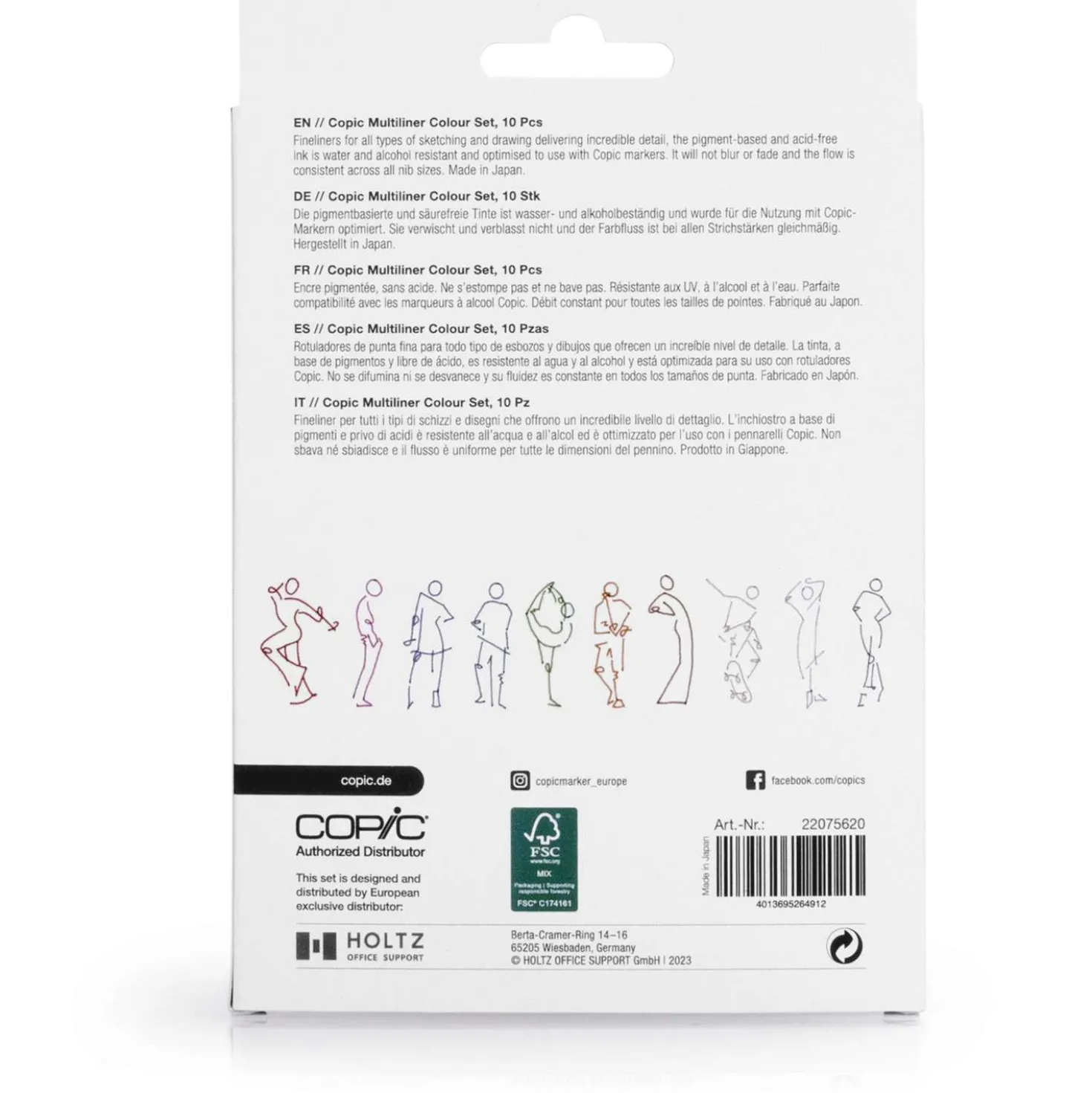 COPIC® Multiliner 10er-Set, farbig