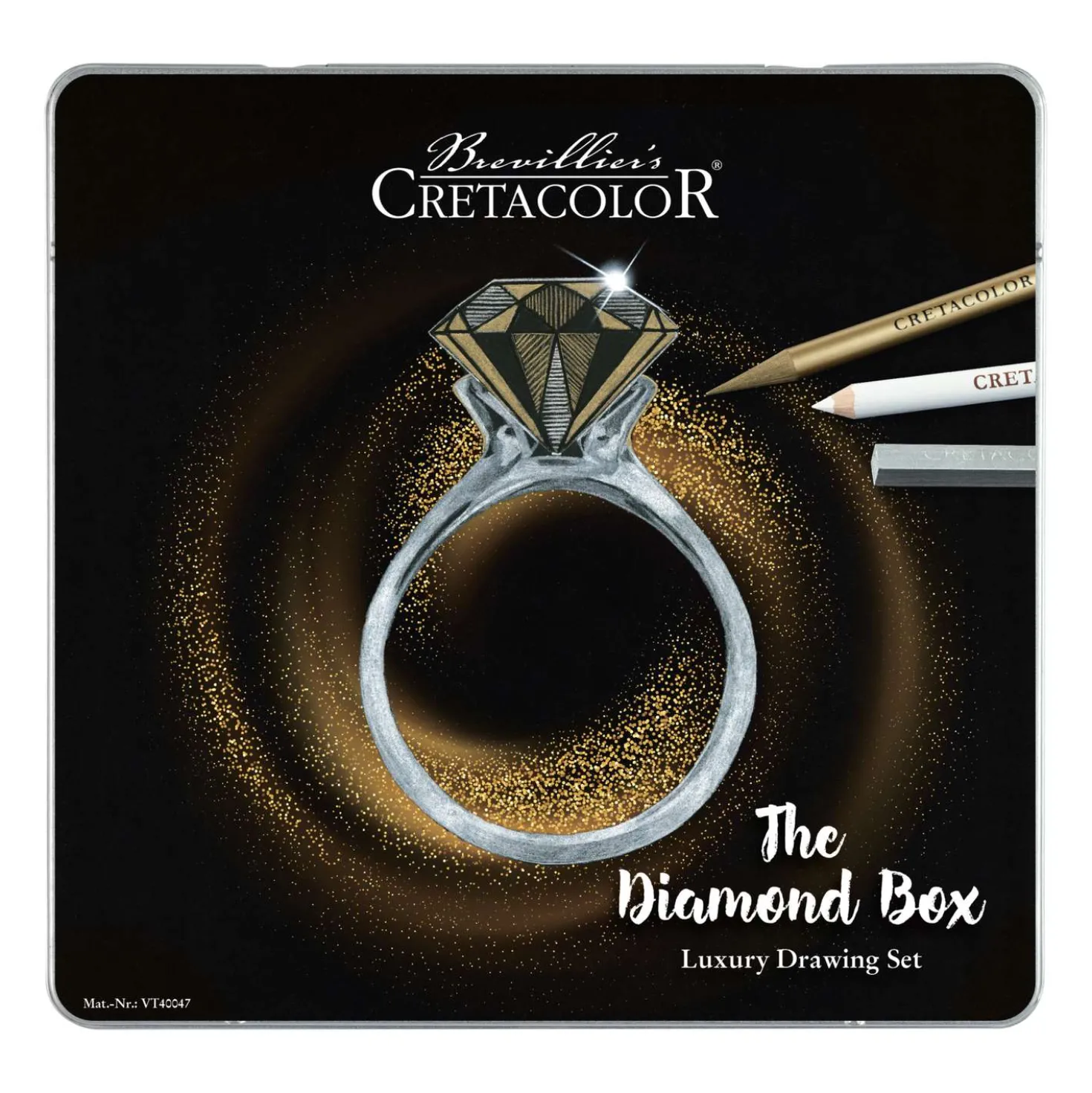 CRETACOLOR® The Diamond Box, 15-teiliges Luxury Zeichen-Set