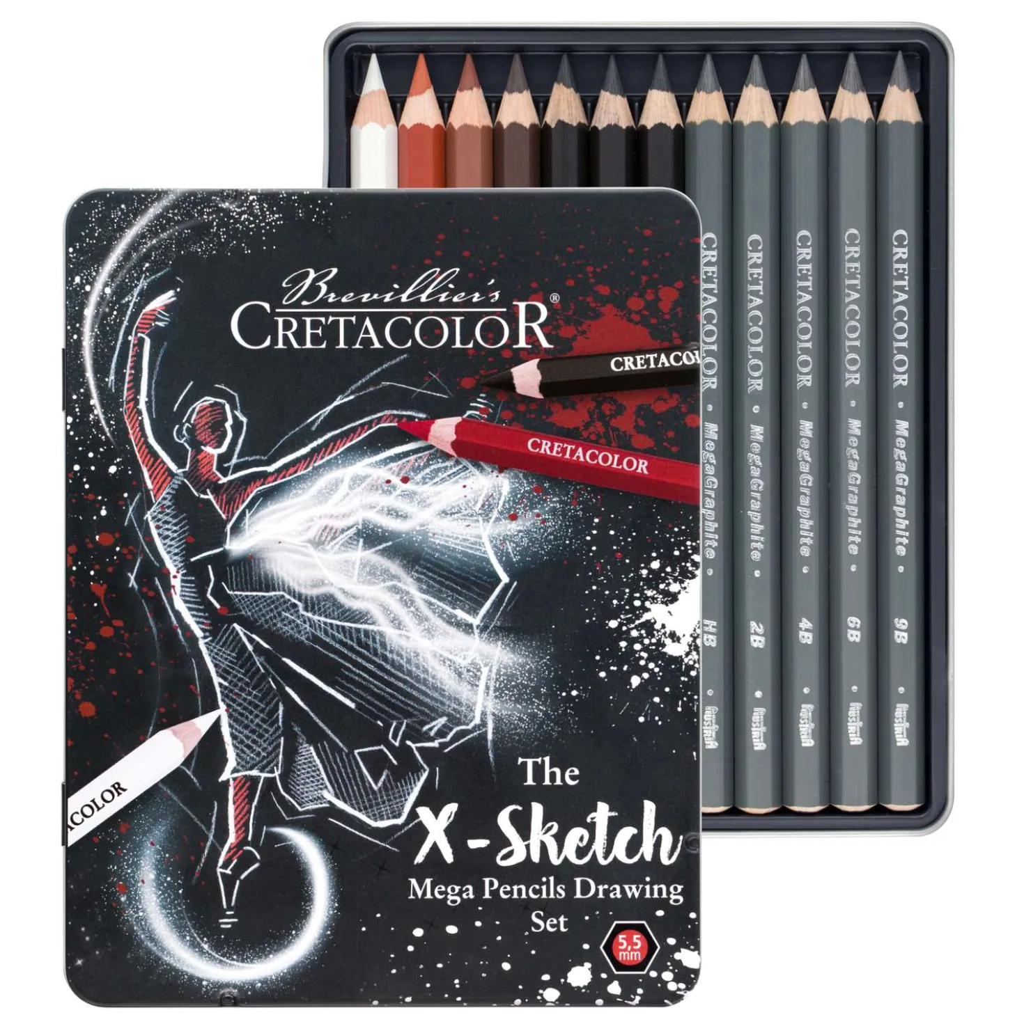 CRETACOLOR® The X-Sketch MEGA Künstlerstifte-Set
