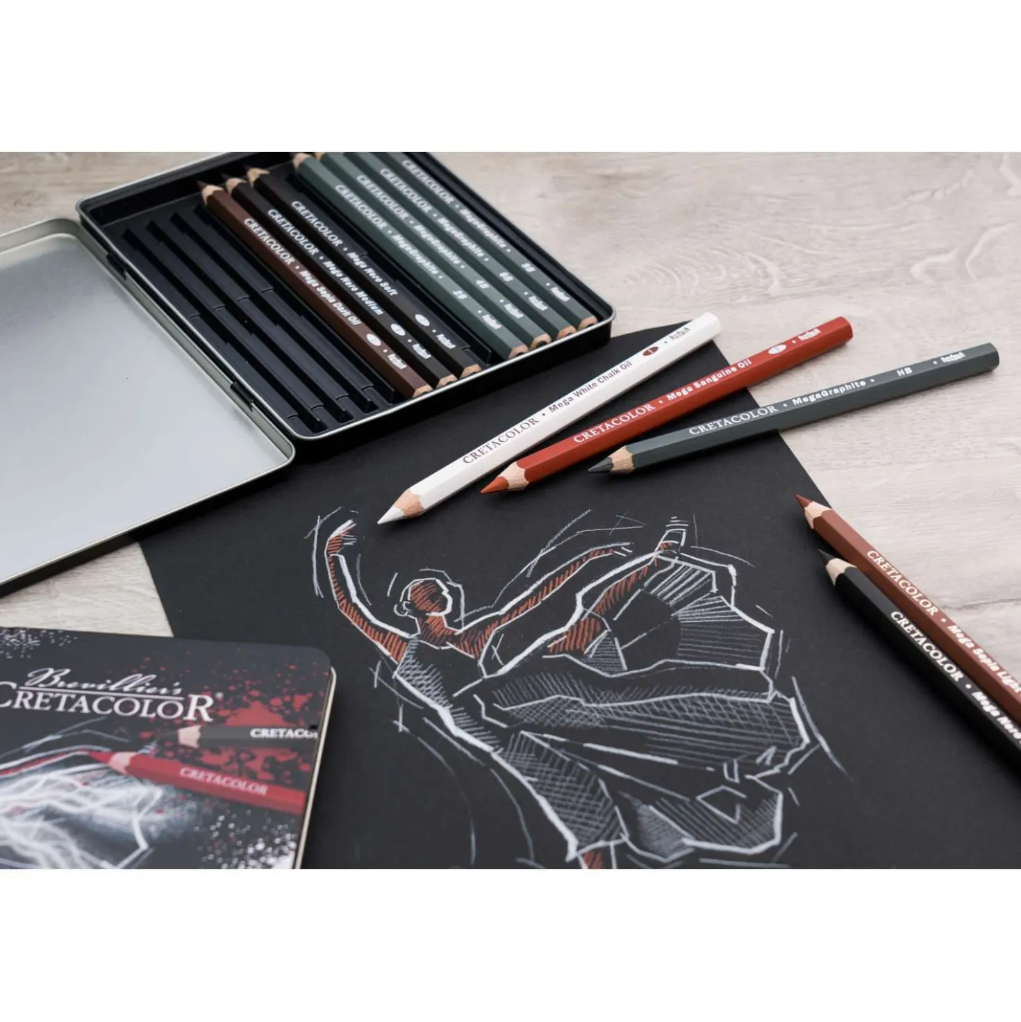CRETACOLOR® The X-Sketch MEGA Künstlerstifte-Set
