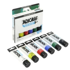 DALER-ROWNEY ADIGRAF wasserlösliche Linoldruckfarbe, 6er-Set