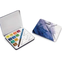 DALER-ROWNEY Aquafine Set + Pinsel Aquarellkasten