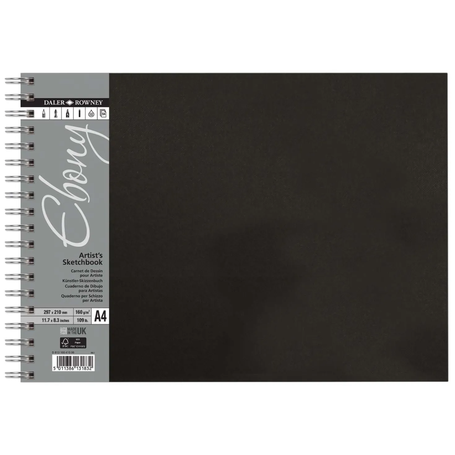 DALER-ROWNEY Skizzenbuch Ebony