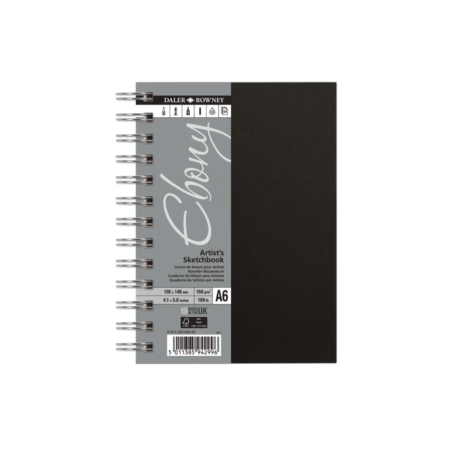 DALER-ROWNEY Skizzenbuch Ebony