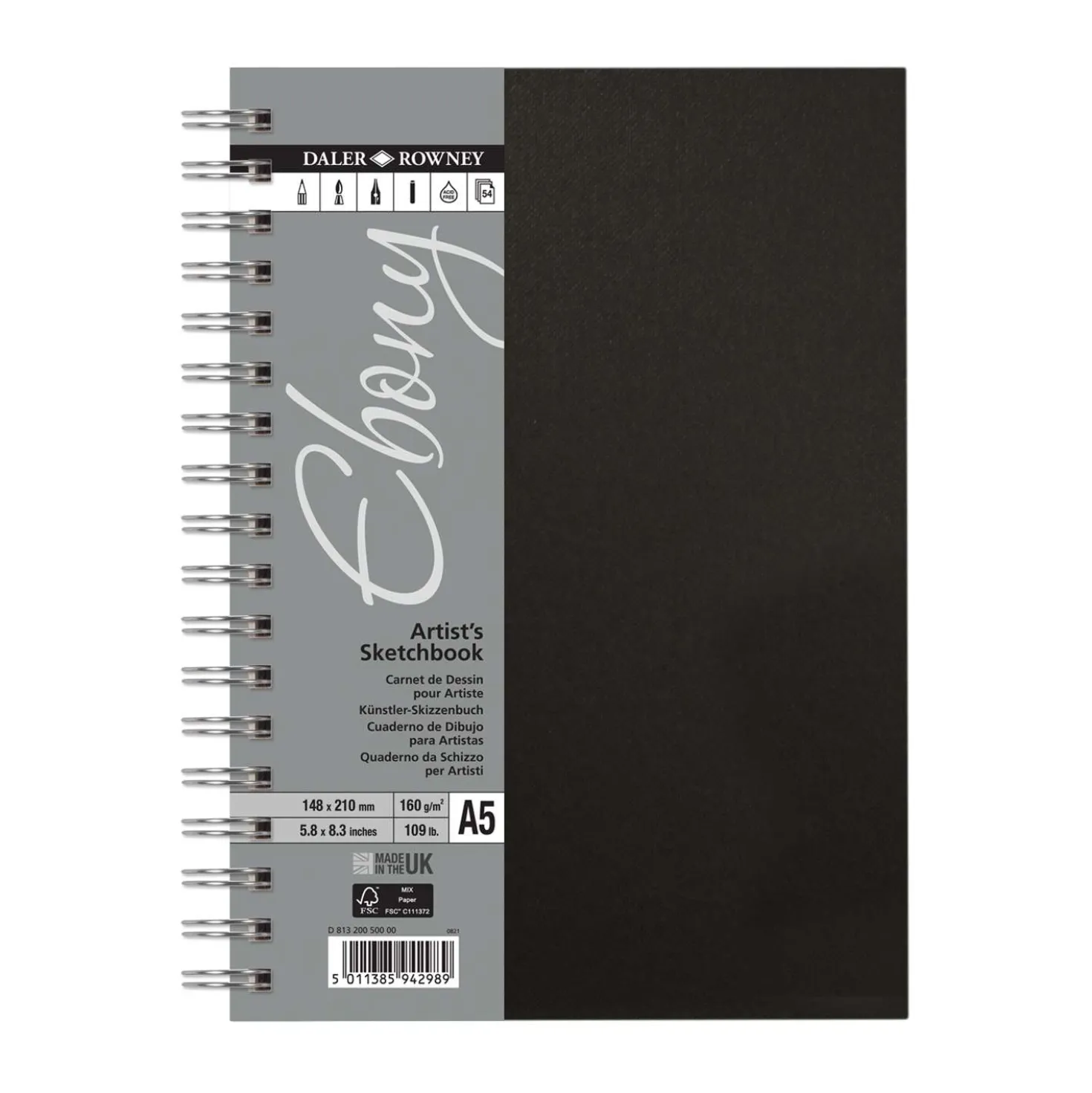 DALER-ROWNEY Skizzenbuch Ebony